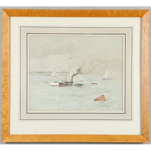 502 - EDOARDO FEDERICO DE MARTINO, CVO (1838-1912). COWES 1914. Signed with initials and inscribed with ti... 