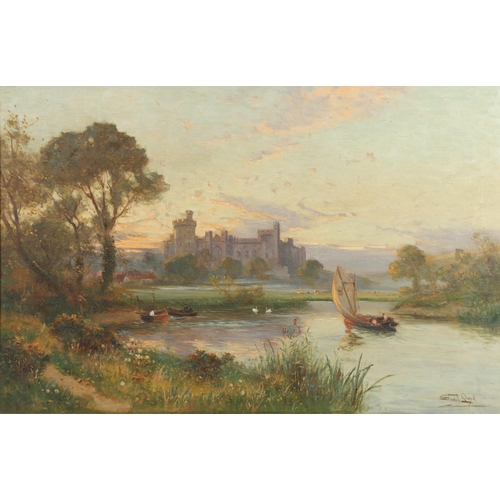 544 - WALTER STUART LLOYD (FL.1875-1929). ARUNDEL CASTLE. Signed, also signed and inscribed with title on ... 