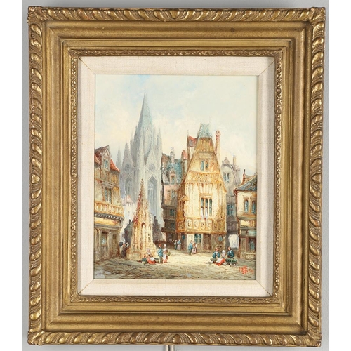 562 - HENRY SCHAFER (FL.C.1880-1910). ABBEVILLE, NORMANDY; CHARTRES. A pair, both signed with monogram and... 