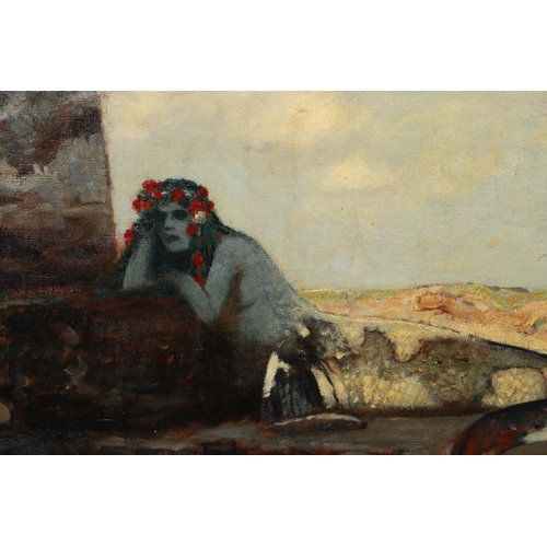 571 - HERMANN URBAN (1866-1946). A LANGUISHING MERMAID. Signed and dated 06, also signed inscribed `op.743... 