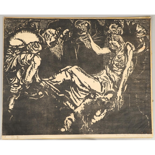 573 - SIR FRANK WILLIAM BRANGWYN, RA, RWS (1867-1956). THE DESCENT FROM THE CROSS (V5354). (d) Woodcut, si... 