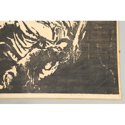 573 - SIR FRANK WILLIAM BRANGWYN, RA, RWS (1867-1956). THE DESCENT FROM THE CROSS (V5354). (d) Woodcut, si... 