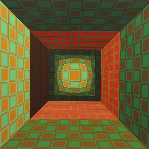 577 - VICTOR VASARELY (1906-1997). KALDOR. (d) Screenprint, 1980, signed and numbered 108/250
65.5 x 65.5c... 