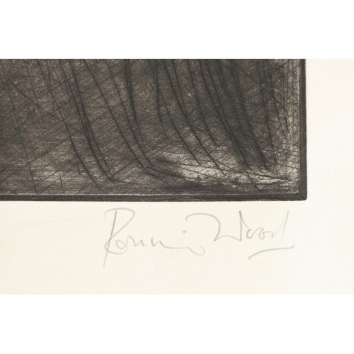 582 - RONNIE WOOD (B.1947). MICK JAGGER (from `THE ROLLING STONES SUITE`). (d) Etching, 1988, signed, titl... 