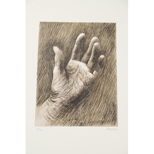 587 - HENRY MOORE, OM, CH (1898-1986). THE ARTIST'S HAND. (d) The folio of five prints (three colour litho... 