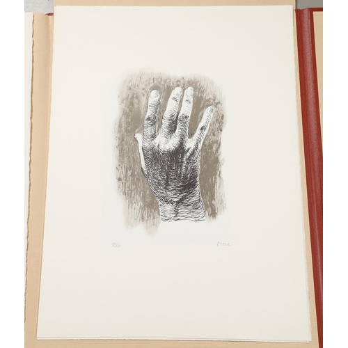 587 - HENRY MOORE, OM, CH (1898-1986). THE ARTIST'S HAND. (d) The folio of five prints (three colour litho... 