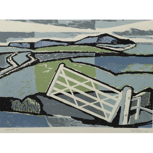 590 - DR DAVID BETHEL, CBE, RWA (1923-2006). WHITE GATE; CRICK WHARF. (d) Two, linocuts, each signed and t... 