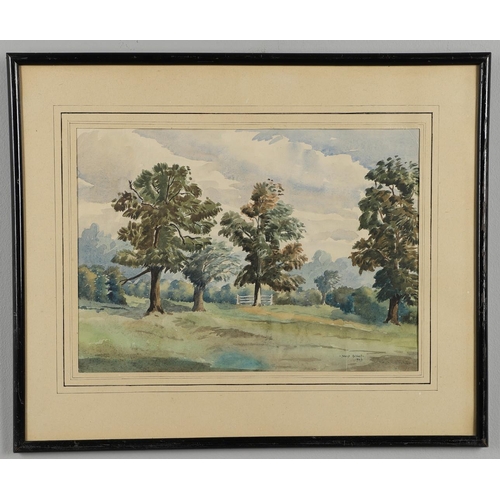 591 - DR DAVID BETHEL, CBE, RWA (1923-2006). NAUNTON, GLOS. (d) Oil on canvas board
44 x 54cm.; 
with a pr... 