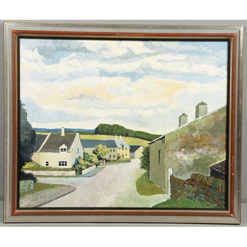 591 - DR DAVID BETHEL, CBE, RWA (1923-2006). NAUNTON, GLOS. (d) Oil on canvas board
44 x 54cm.; 
with a pr... 