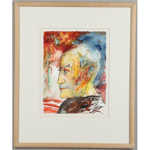 612 - JOHN BELLANY, CBE, RA (1942-2013). PORTRAIT OF A GENTLEMAN, POSSIBLY THE ARTIST'S GRANDFATHER. (d) S... 