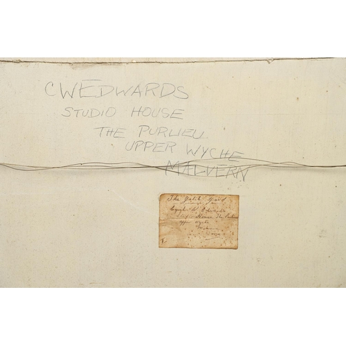 630 - CYRIL WALDUCK EDWARDS (1902-1982). THE YACHT YARD. (d) Signed and inscribed verso and also upon a la... 