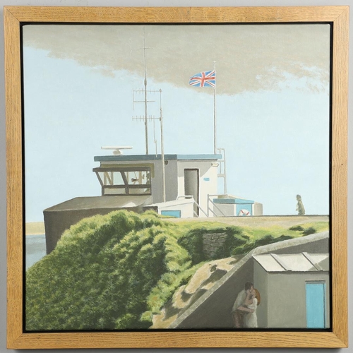 646 - DAVID INSHAW (B.1943). COAST GUARD STATION, ST IVES. (d) Oil on canvas
60.5 x 60.5cm.  *CR  Good cod... 