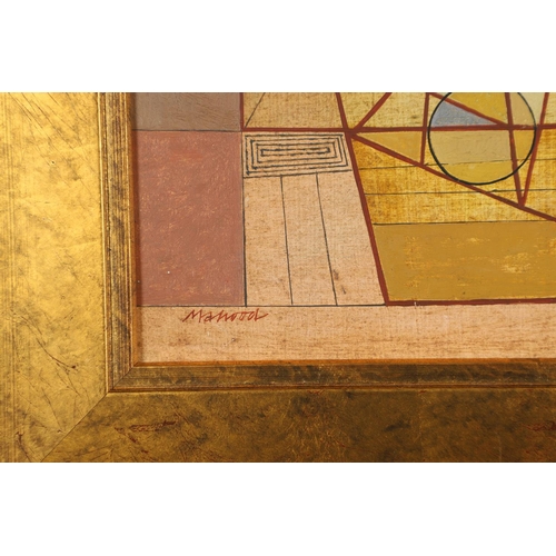 651 - KENNETH MAHOOD (1930-2020). ABSTRACT IDEAS. (d) Signed, oil and pencil on board
24 x 59.5cm.  *CR  G... 