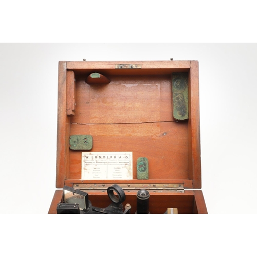 662 - CASED SEXTANT - L J HARRI, AMSTERDAM. A metal and brass scale radius sextant, stamped for 'L J Harri... 