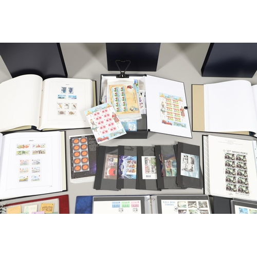 666 - JERSEY STAMP COLLECTION & FIRST DAY COVERS. Including three Stanley Gibbons albums in slip cases (Vo... 