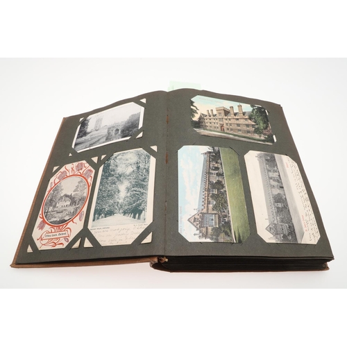 670 - POSTCARD ALBUMS - GREAT BRITAIN, IRELAND & INDIA. 3 albums including a small album with Irish postca... 