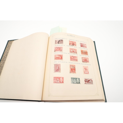 671 - STAMP ALBUMS - BRITISH COMMONWEALTH & WORLD STAMPS. Including a Simplex album with Great Britain 19t... 