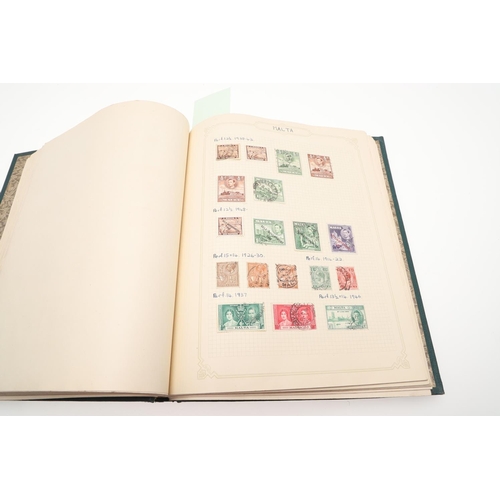 671 - STAMP ALBUMS - BRITISH COMMONWEALTH & WORLD STAMPS. Including a Simplex album with Great Britain 19t... 