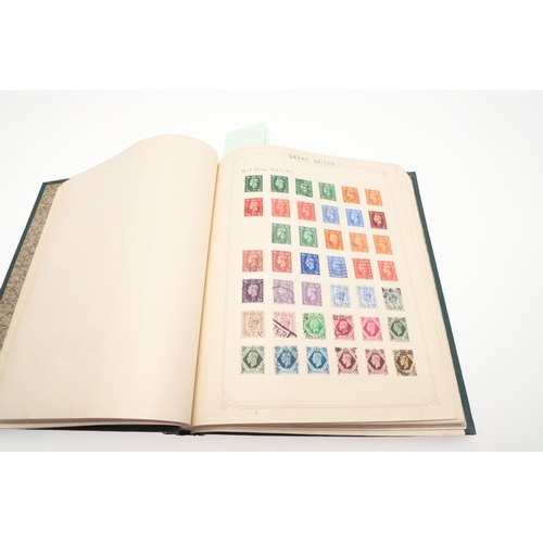 671 - STAMP ALBUMS - BRITISH COMMONWEALTH & WORLD STAMPS. Including a Simplex album with Great Britain 19t... 