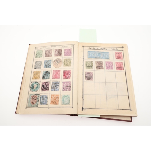 671 - STAMP ALBUMS - BRITISH COMMONWEALTH & WORLD STAMPS. Including a Simplex album with Great Britain 19t... 