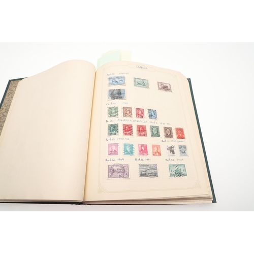 671 - STAMP ALBUMS - BRITISH COMMONWEALTH & WORLD STAMPS. Including a Simplex album with Great Britain 19t... 