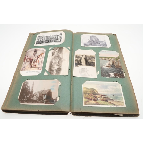 673 - TWO POSTCARD ALBUMS - GREAT BRITAIN. Including a large postcard album with mostly Great Britain cont... 