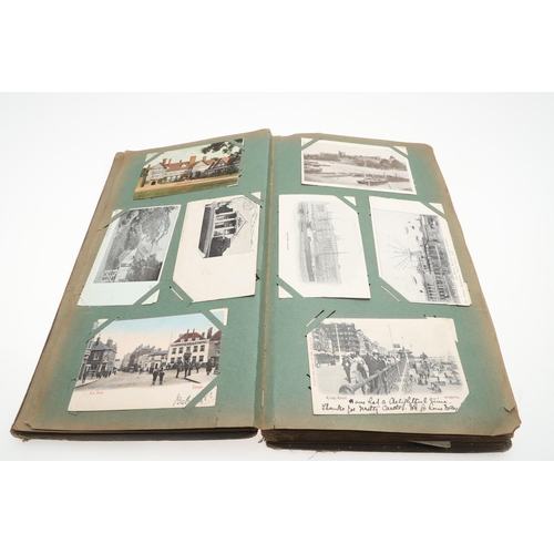 673 - TWO POSTCARD ALBUMS - GREAT BRITAIN. Including a large postcard album with mostly Great Britain cont... 