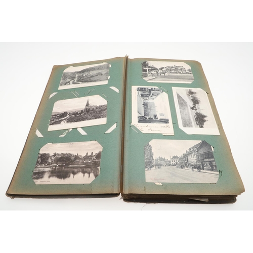 673 - TWO POSTCARD ALBUMS - GREAT BRITAIN. Including a large postcard album with mostly Great Britain cont... 