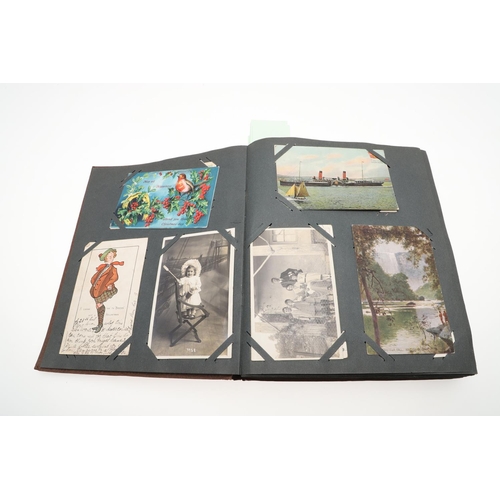 674 - POSTCARD ALBUM - GREAT BRITAIN, SIGNED FOOTBALL FIRST DAY COVERS & CIGARETTE CARDS. An album with a ... 