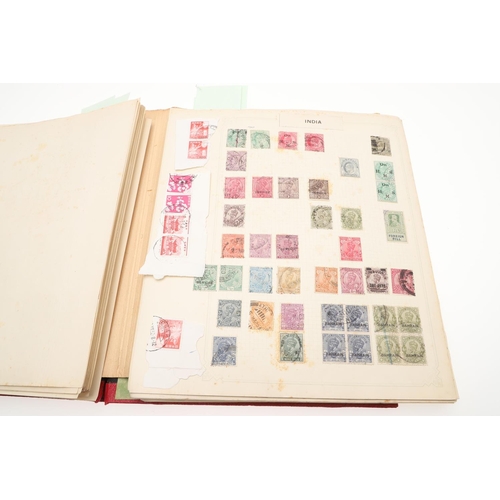 675 - THREE STAMP ALBUMS - GREAT BRITAIN, COMMONWEALTH & WORLD STAMPS. Three large albums, the first album... 