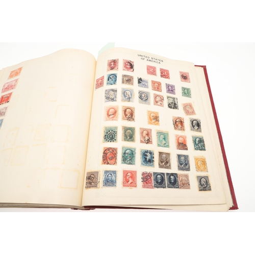 675 - THREE STAMP ALBUMS - GREAT BRITAIN, COMMONWEALTH & WORLD STAMPS. Three large albums, the first album... 