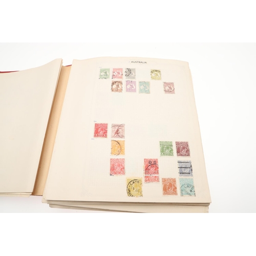 675 - THREE STAMP ALBUMS - GREAT BRITAIN, COMMONWEALTH & WORLD STAMPS. Three large albums, the first album... 