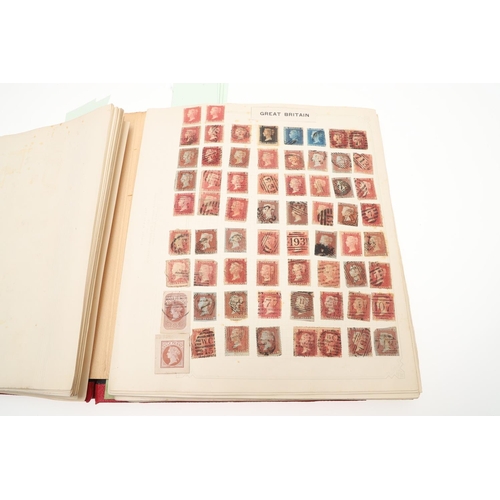 675 - THREE STAMP ALBUMS - GREAT BRITAIN, COMMONWEALTH & WORLD STAMPS. Three large albums, the first album... 