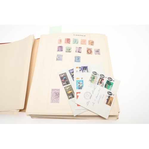 675 - THREE STAMP ALBUMS - GREAT BRITAIN, COMMONWEALTH & WORLD STAMPS. Three large albums, the first album... 