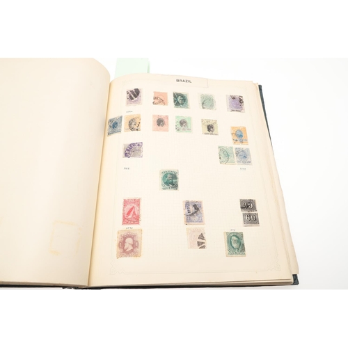 675 - THREE STAMP ALBUMS - GREAT BRITAIN, COMMONWEALTH & WORLD STAMPS. Three large albums, the first album... 