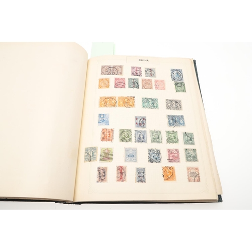 675 - THREE STAMP ALBUMS - GREAT BRITAIN, COMMONWEALTH & WORLD STAMPS. Three large albums, the first album... 