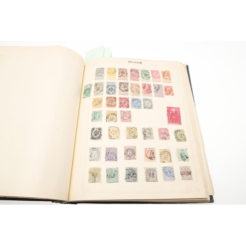 675 - THREE STAMP ALBUMS - GREAT BRITAIN, COMMONWEALTH & WORLD STAMPS. Three large albums, the first album... 