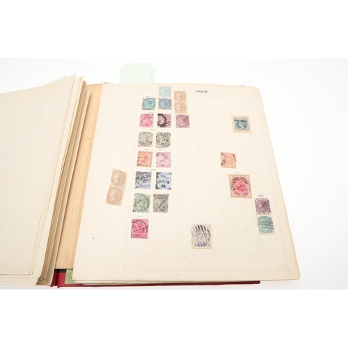 675 - THREE STAMP ALBUMS - GREAT BRITAIN, COMMONWEALTH & WORLD STAMPS. Three large albums, the first album... 