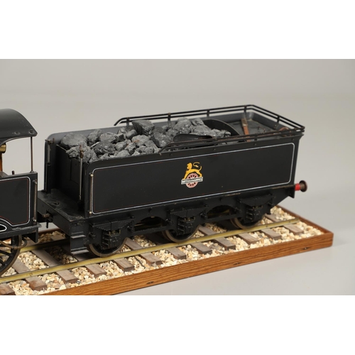 676 - SCRATCH BUILT STEAM LOCOMOTIVE & TENDER - 3 1/2 INCH GUAGE. A well made 3 1/2 inch guage 2-2-4 scrat... 