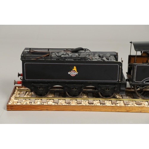 676 - SCRATCH BUILT STEAM LOCOMOTIVE & TENDER - 3 1/2 INCH GUAGE. A well made 3 1/2 inch guage 2-2-4 scrat... 