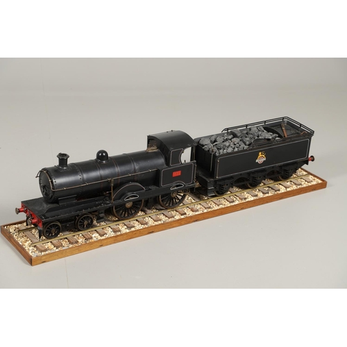 676 - SCRATCH BUILT STEAM LOCOMOTIVE & TENDER - 3 1/2 INCH GUAGE. A well made 3 1/2 inch guage 2-2-4 scrat... 