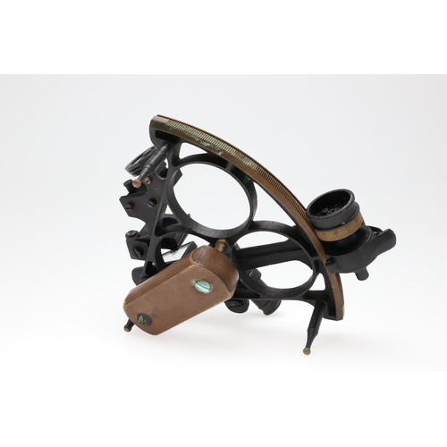 679 - BOXED MARINE SEXTANT - D SHACKMAN & SONS, 1945. A mid 20thc marine sextant by D Shackman & Sons, Lon... 