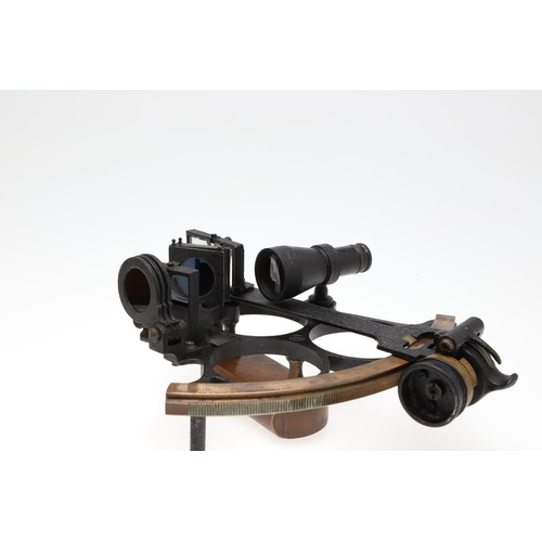 679 - BOXED MARINE SEXTANT - D SHACKMAN & SONS, 1945. A mid 20thc marine sextant by D Shackman & Sons, Lon... 