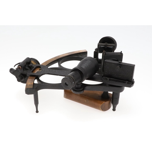 679 - BOXED MARINE SEXTANT - D SHACKMAN & SONS, 1945. A mid 20thc marine sextant by D Shackman & Sons, Lon... 