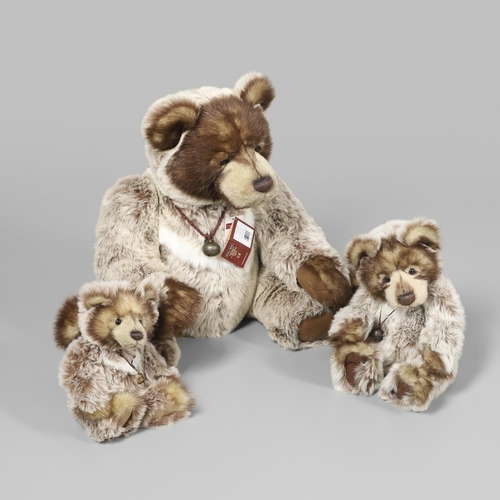 684 - CHARLIE BEARS - LARGE LIMITED EDITION TEDDY BEAR 'DADDY DIESEL' & TWO OTHER TEDDY BEARS. A very larg... 