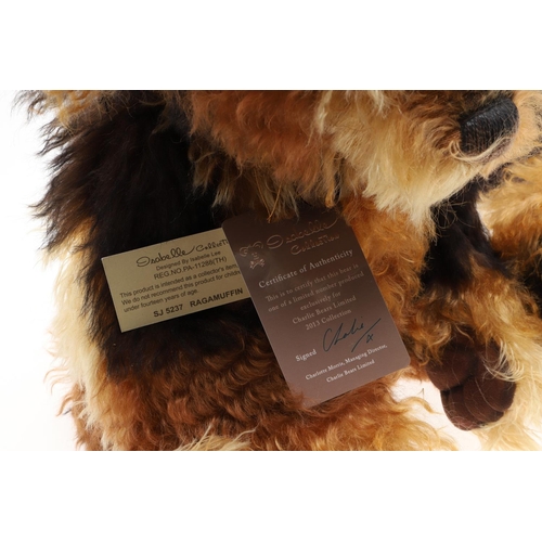 698 - CHARLIE BEARS TEDDY BEARS - ISABELLE COLLECTION 'RAGAMUFFIN' & 'DICKENS'. A limited edition Teddy Be... 