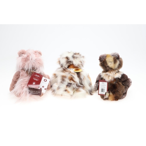 700 - CHARLIE BEARS TEDDY BEARS. Five various Teddy Bears including 'Mattie' (CB171784A, 31cms high), 'Kib... 