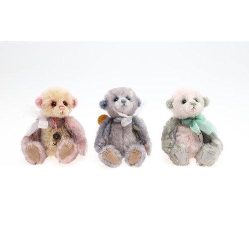 719 - CHARLIE BEARS - MINIMO COLLECTION. A set of three including 'Rosebud' (25 of 1000), 'Peashoot' (25 o... 