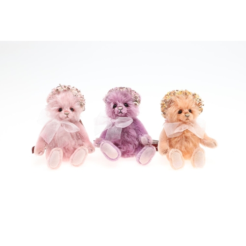 719 - CHARLIE BEARS - MINIMO COLLECTION. A set of three including 'Rosebud' (25 of 1000), 'Peashoot' (25 o... 