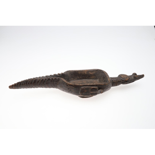 740 - TRIBAL - PAPUA NEW GUINEA SEPIK BOWL, CROCODILE. A carved wooden bowl with Crocodile shaped head and... 